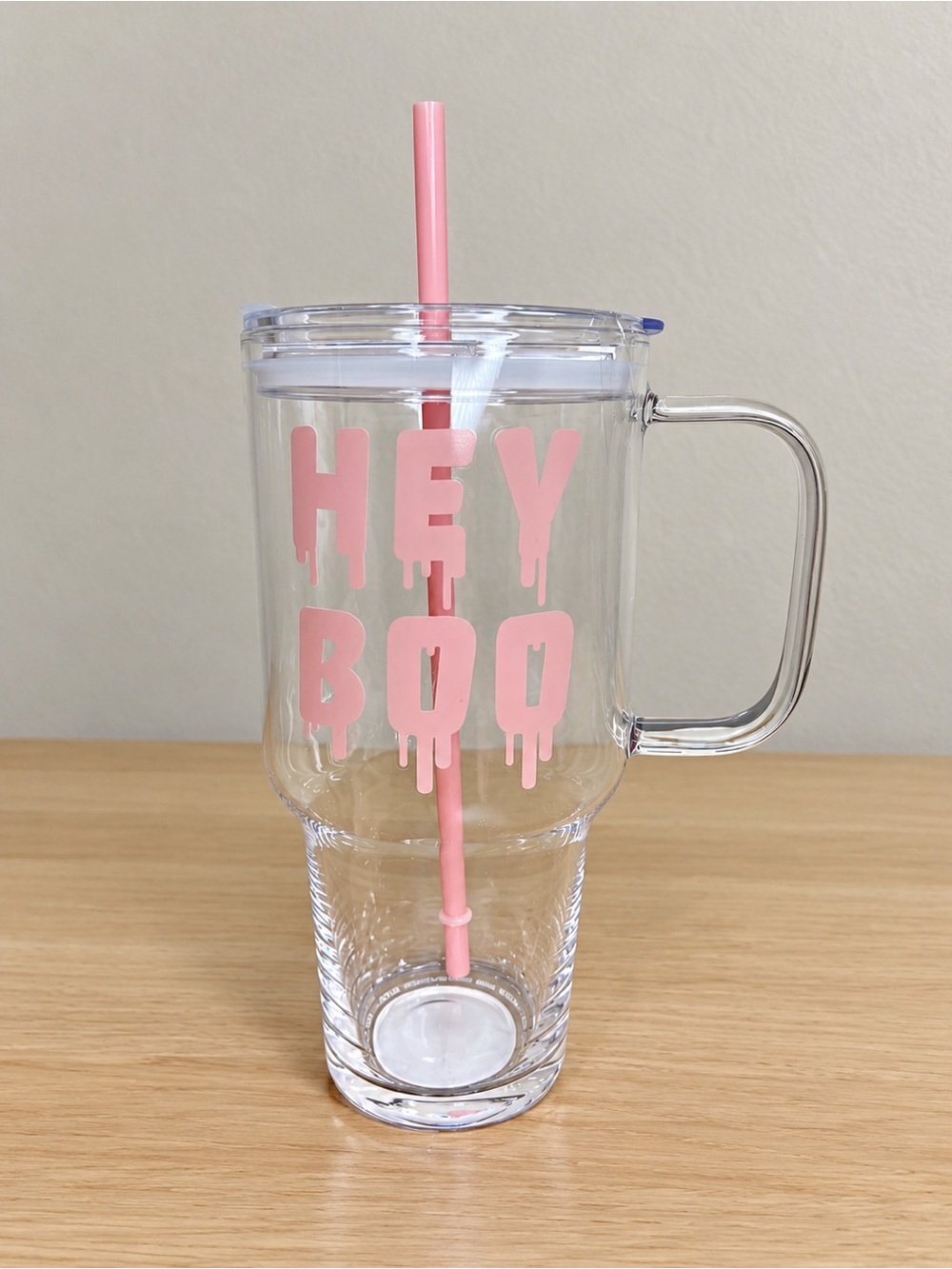 Target Bullseye Halloween Hey Boo Glass Tumbler 32 oz